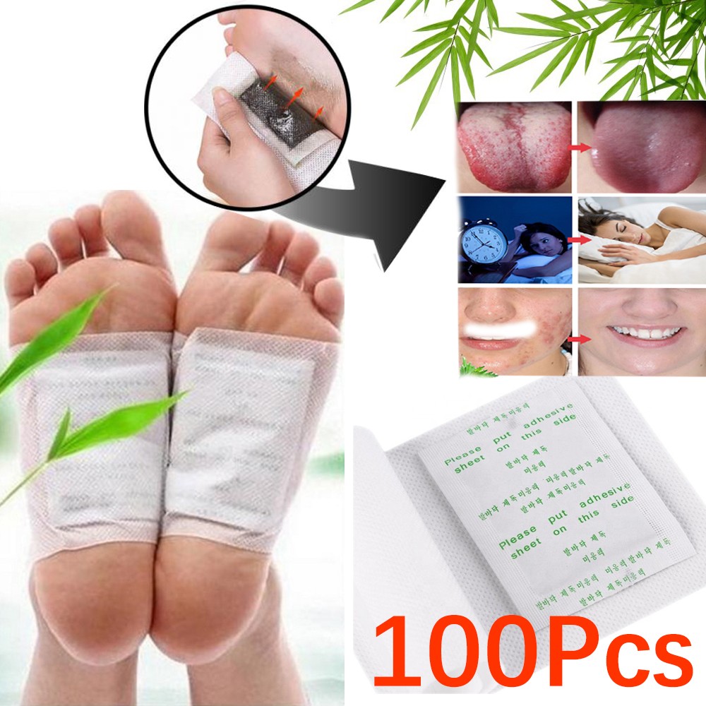 Detox Foot Patch - 100 ピース/ロットデトックスフットパッチ竹パッドパッチ粘着フットケアツール睡眠改善痩身解毒フットステッカー