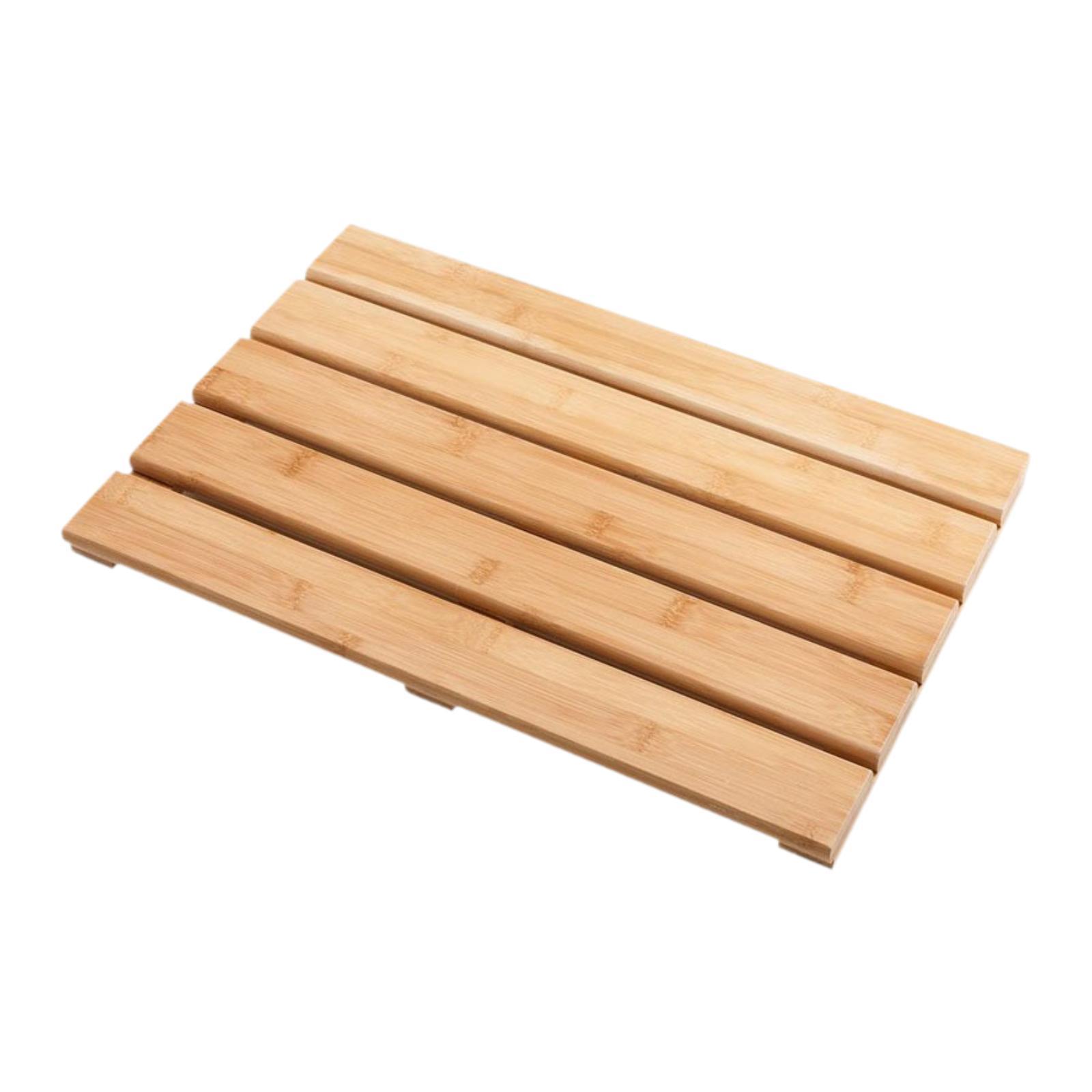 竹製バスマット おしゃれ 頑丈 防水 多用途 高さのある お - Bamboo Bath Mat のレビューと価格