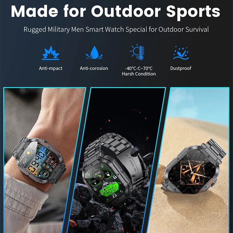 Lige-男性用アウトドアスポーツフィットネススマートウォッ - Health Wellness Bracelet のレビューと価格