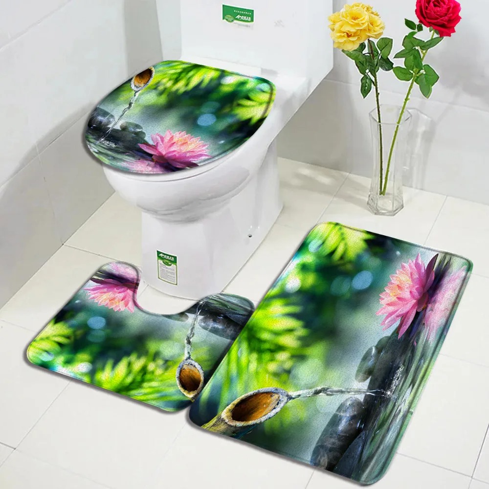 竹禅グリーンバスマットセット,蘭蓮マッサージ石,アジアンスパ - Bamboo Bath Mat のレビューと価格