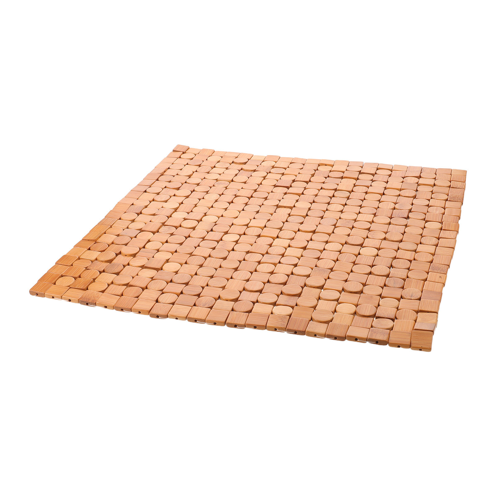 折りたたみ式の竹製バスマット。サイズは16.54インチ。耐熱 - Bamboo Bath Mat のレビューと価格