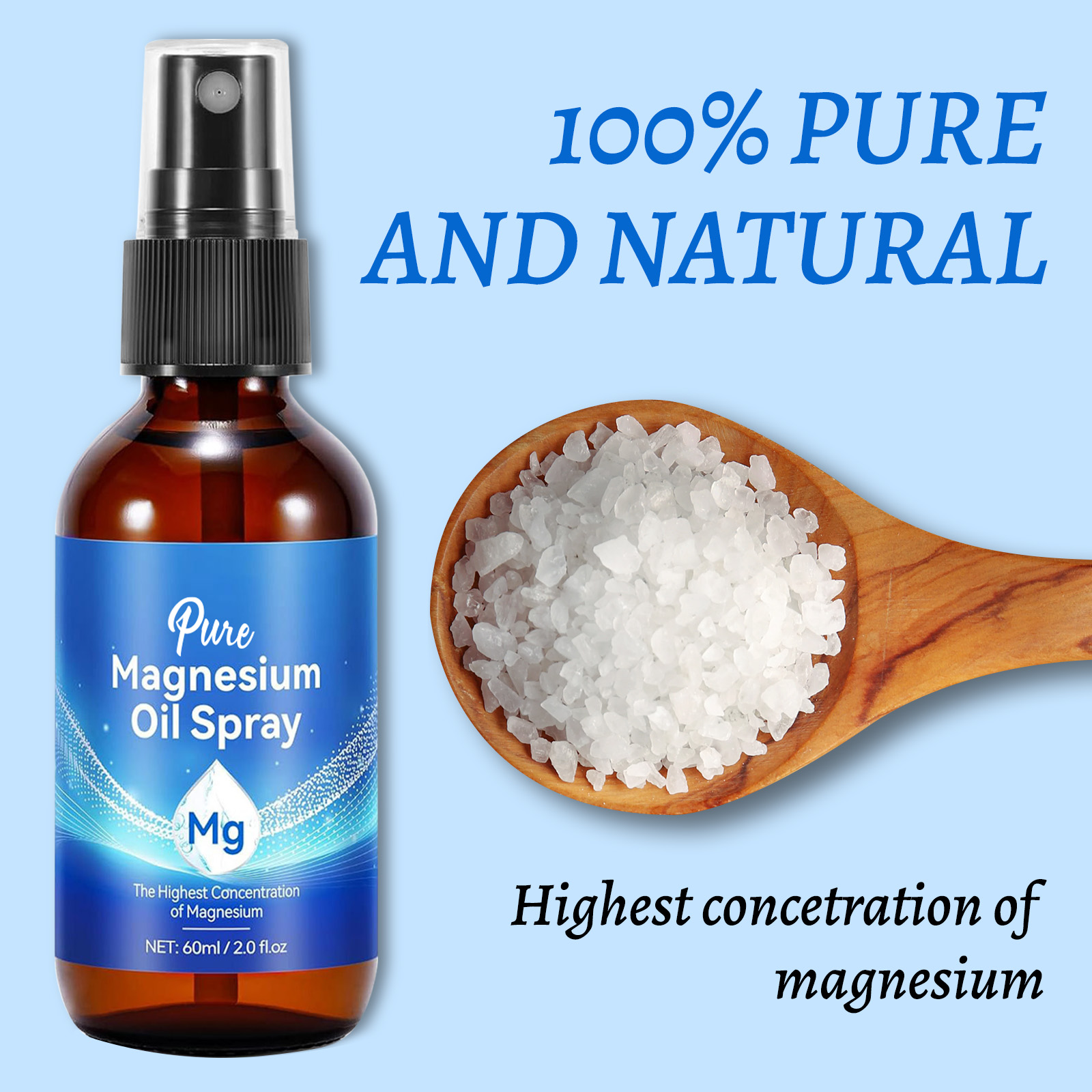 天然マグネシウムオイル 60ml - 肌と体のケアのための最 - Bath Salts Magnesium のレビューと価格
